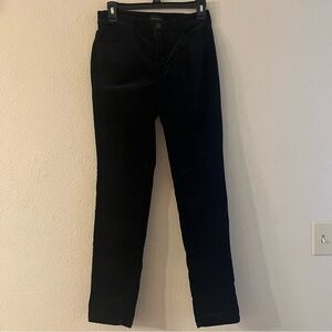 Talbots Black Velveteen Straight Leg Pant - Size 0P